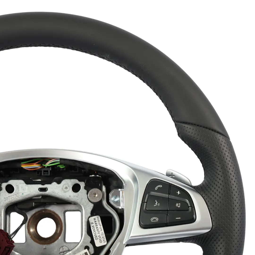 Mercedes W176 W117 W218 C218 W246 NEW Black Leather Steering Wheel Paddle Shift - SKU A0004604103-2 - Part number A0004604103