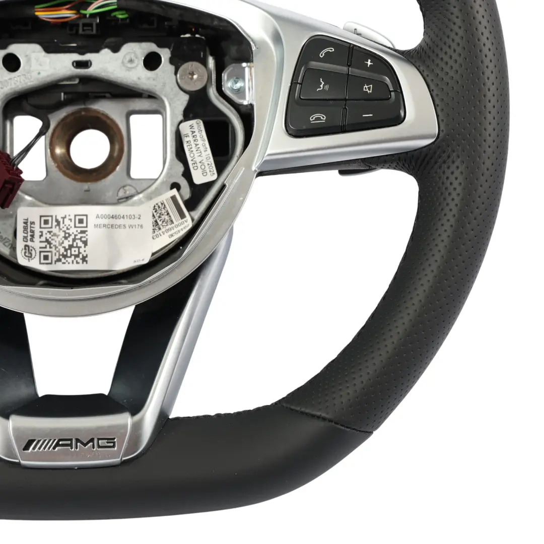 Mercedes W176 W117 W218 C218 W246 NEW Black Leather Steering Wheel Paddle Shift - SKU A0004604103-2 - Part number A0004604103
