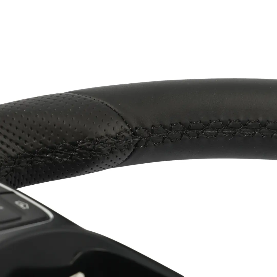 Mercedes W205 Volante NUOVO in Pelle Nera Multifunzione Cambio al Volante - SKU A0004605003-1 - Numero di parte A0004605003