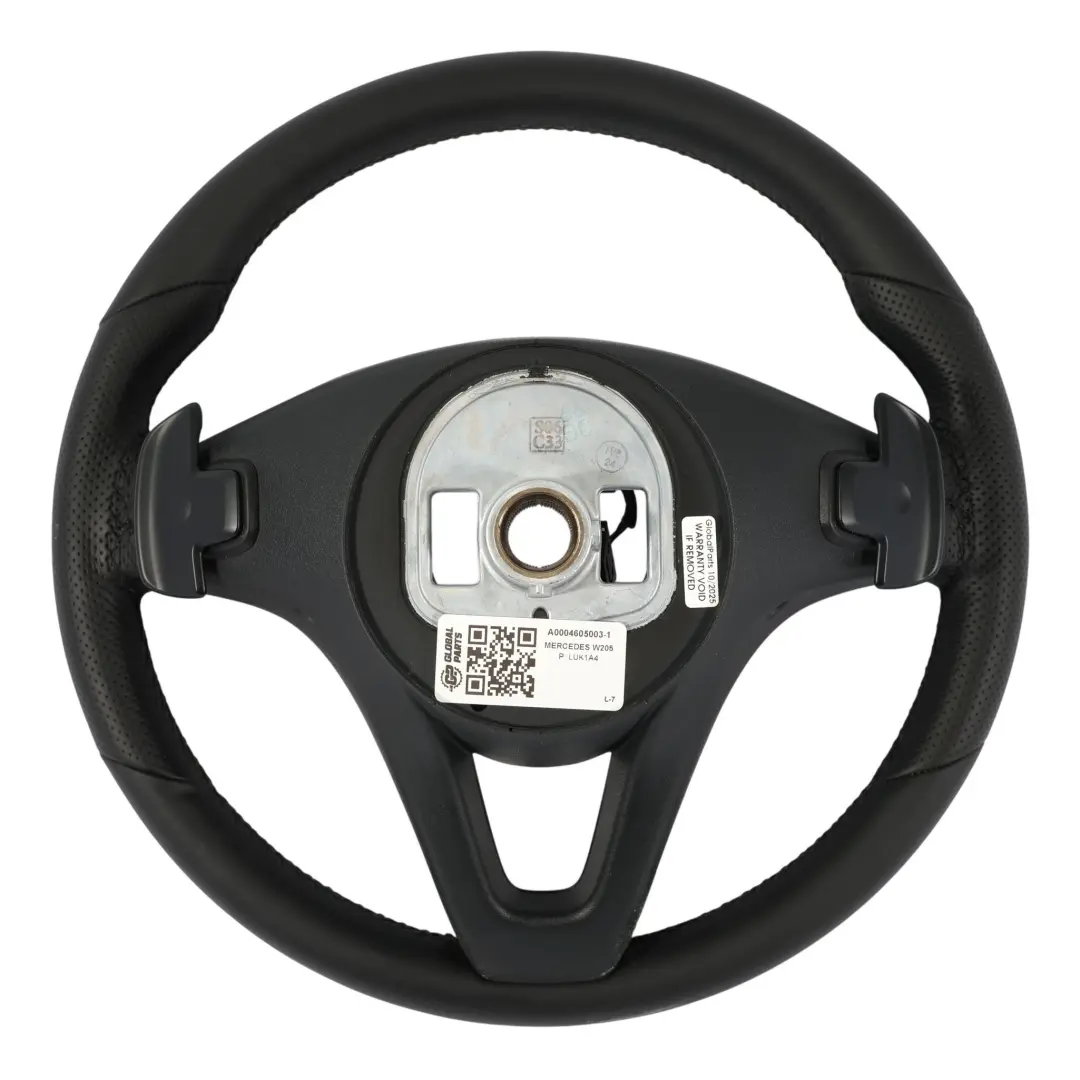 Mercedes W205 Steering Wheel NEW Black Leather Multifunction Paddle Shift - SKU A0004605003-1 - Part number A0004605003