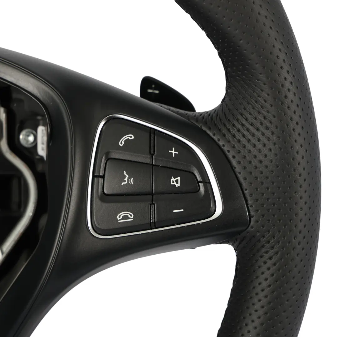 Steering Wheel NEW Black Leather Multifunction Paddle Shift to Mercedes W205 with Part number A0004605003 Mercedes W205 Steering Wheel NEW Black Leather Multifunction Paddle Shift - SKU A0004605003-1 - Part number A0004605003