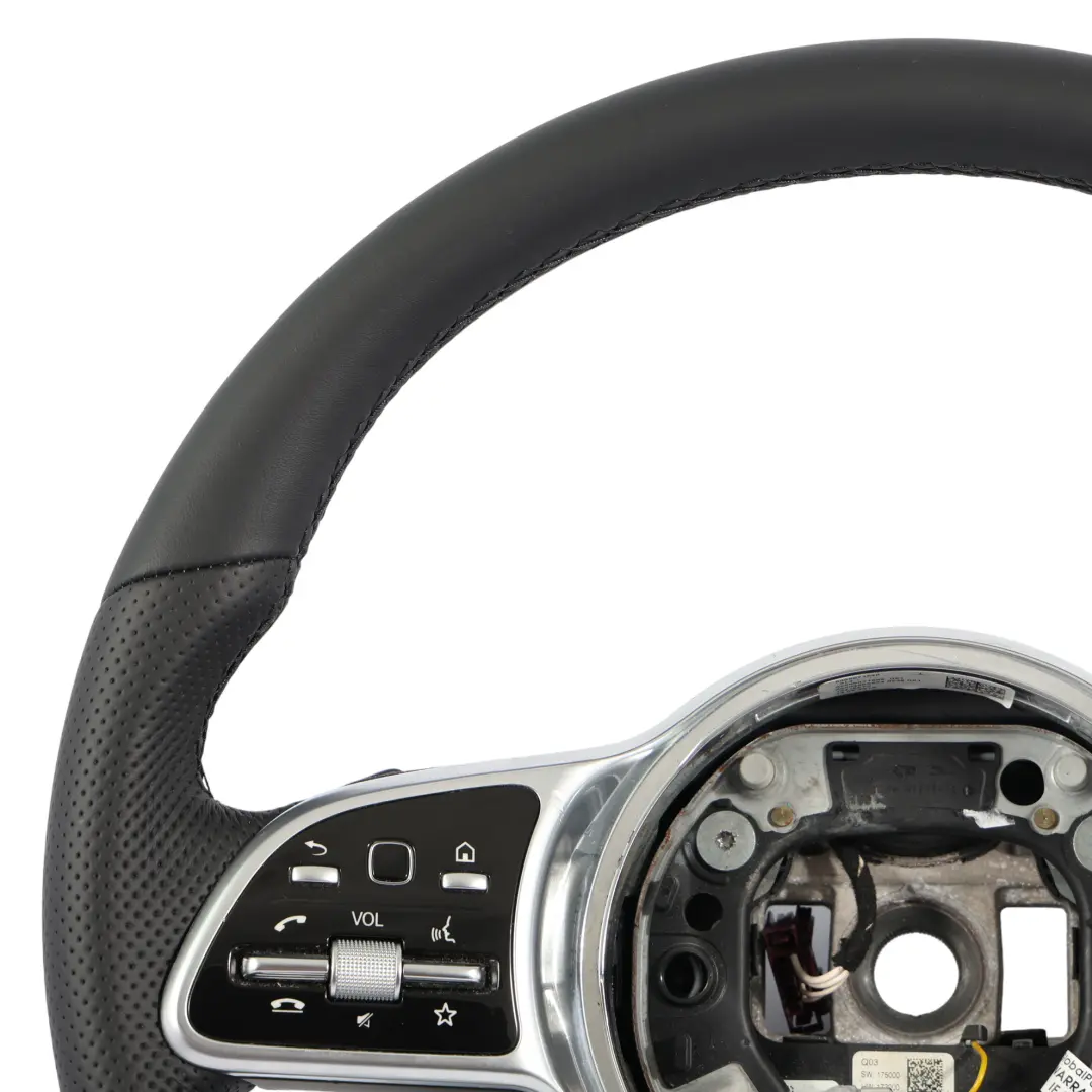 Steering Wheel Mercedes C118 W177 NEW Black Leather Multifunction Paddle Shift to with Part number A0004605804 Steering Wheel Mercedes C118 W177 NEW Black Leather Multifunction Paddle Shift - SKU A0004605804-1 - Part number A0004605804