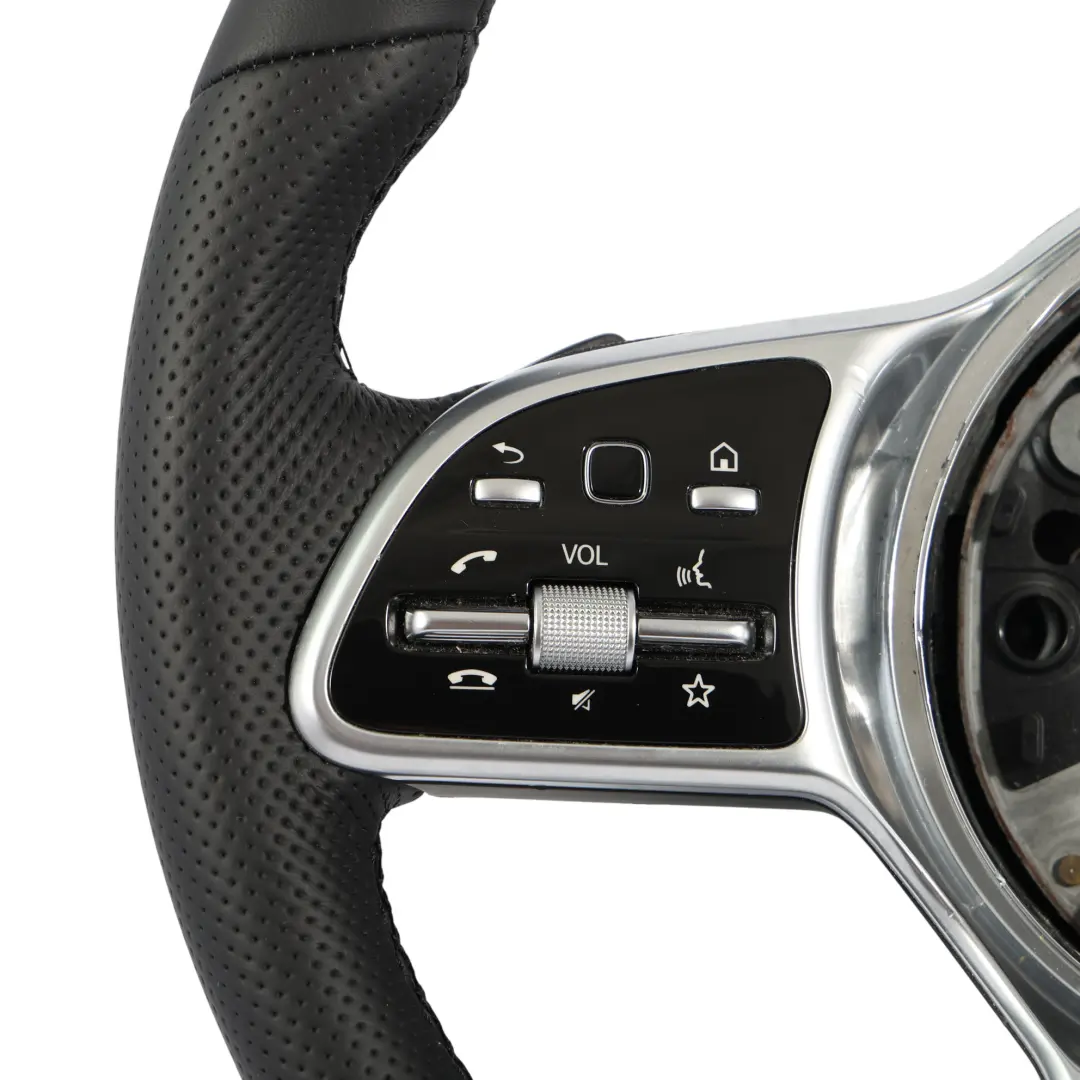 Steering Wheel Mercedes C118 W177 NEW Black Leather Multifunction Paddle Shift to with Part number A0004605804 Steering Wheel Mercedes C118 W177 NEW Black Leather Multifunction Paddle Shift - SKU A0004605804-1 - Part number A0004605804