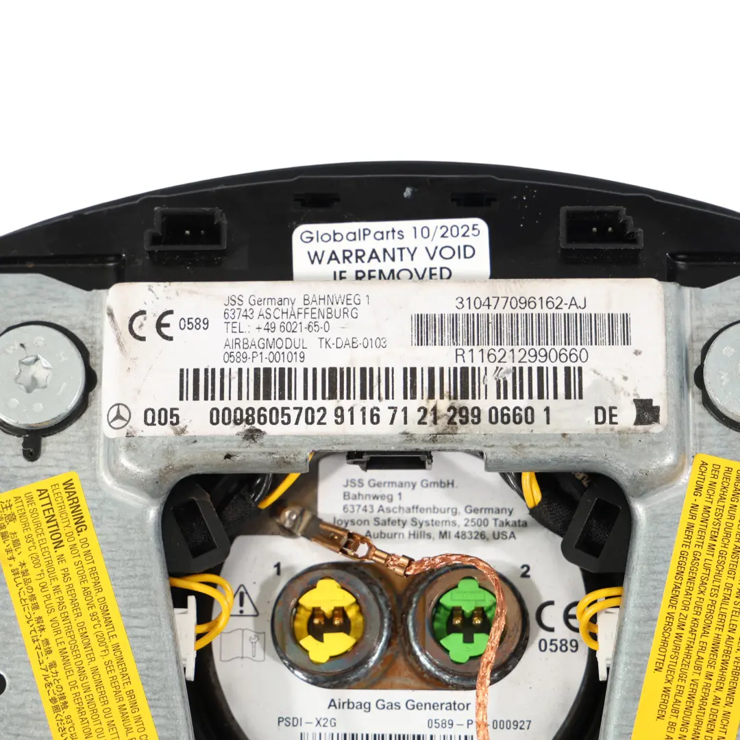 Mercedes-Benz Classe C W204 Volante Airbag Air Bag Nero A2048604302 per con numero di parte A0008605702 Mercedes-Benz Classe C W204 Volante Airbag Air Bag Nero A2048604302 - SKU A0008605702 - Numero di parte A0008605702