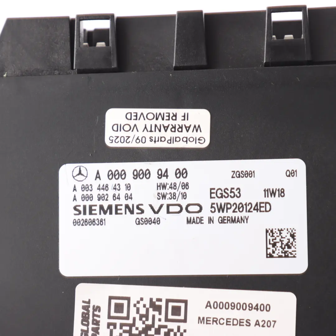 Módulo Control Transmisión Automática ECU para Mercedes A207 con número de pieza A0009009400 Mercedes A207 Módulo Control Transmisión Automática ECU - SKU A0009009400 - Número de pieza A0009009400