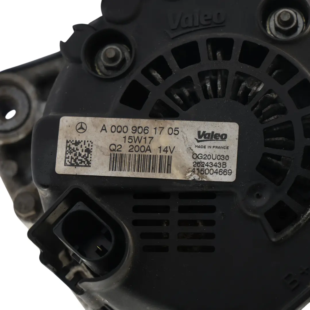Mercedes W205 C63 Petrol Engine 14V 200A Alternator Generator Unit - SKU A0009061705 - Part number A0009061705
