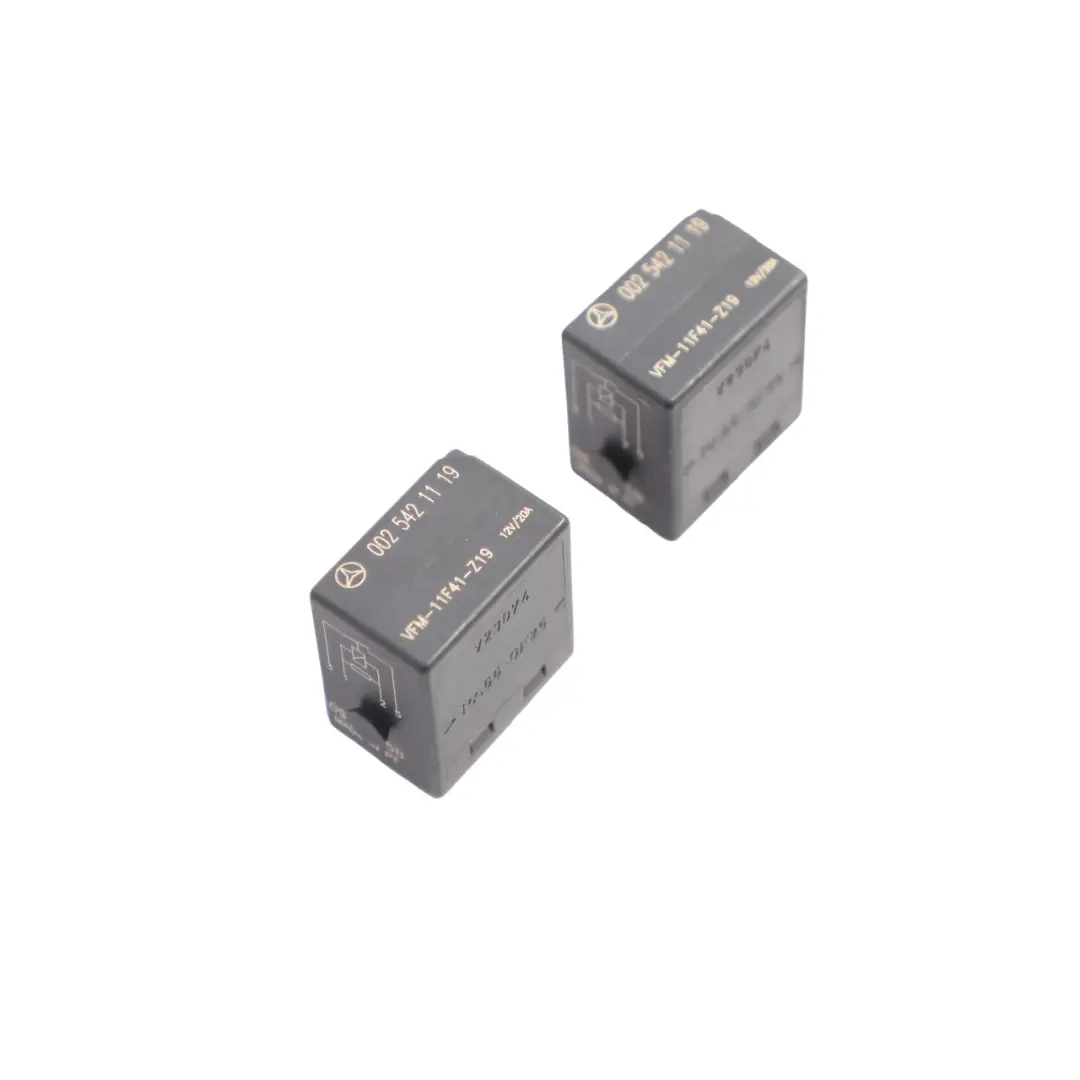 Mercedes W163 W168 W203 W211 Relay Unit 4-Pin Black Set X2 - SKU A0025421119-2 - Part number A0025421119