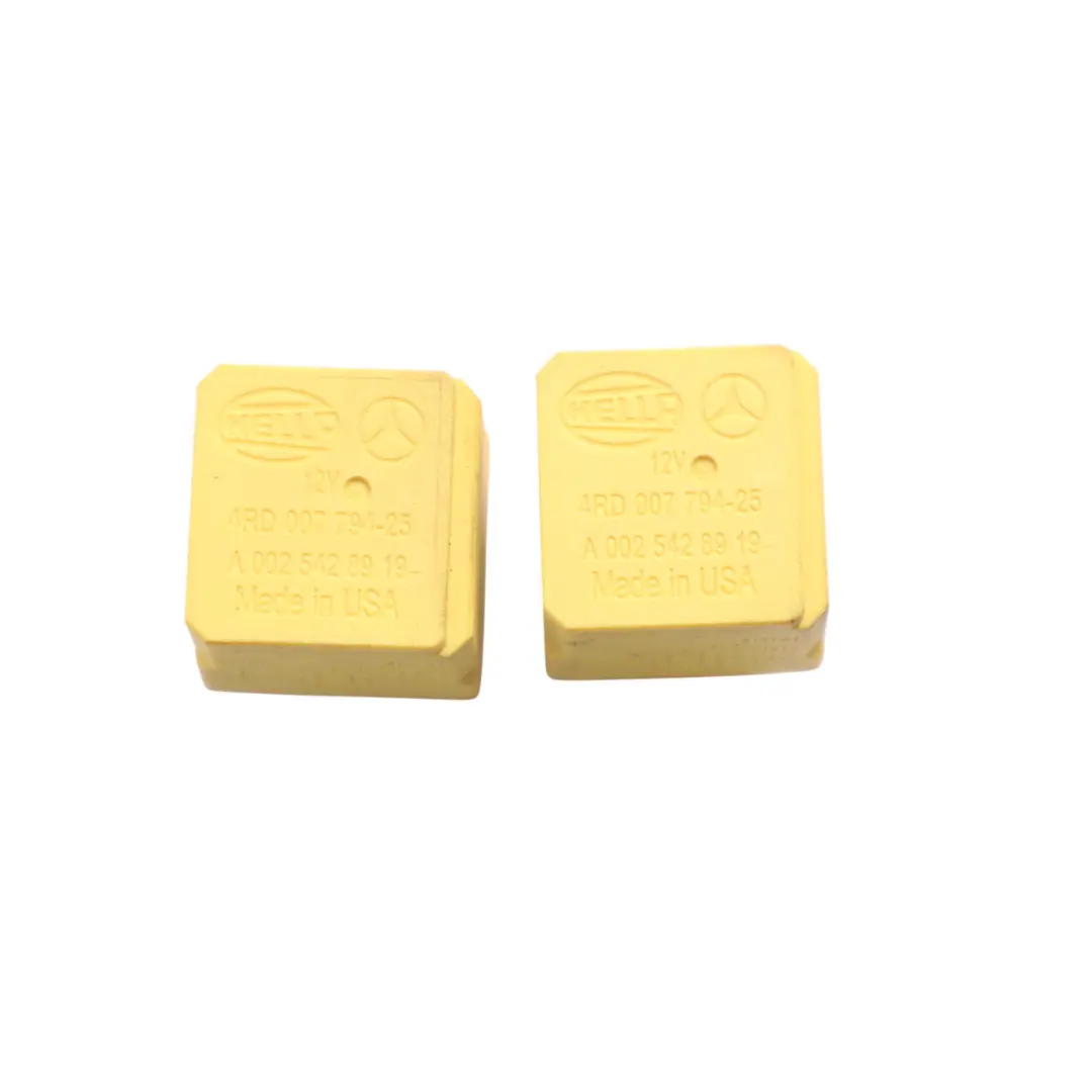 Mercedes W176 W246 Relay 5-Pin Yellow Hella 12V SET X2 - SKU A0025428919-1 - Part number A0025428919