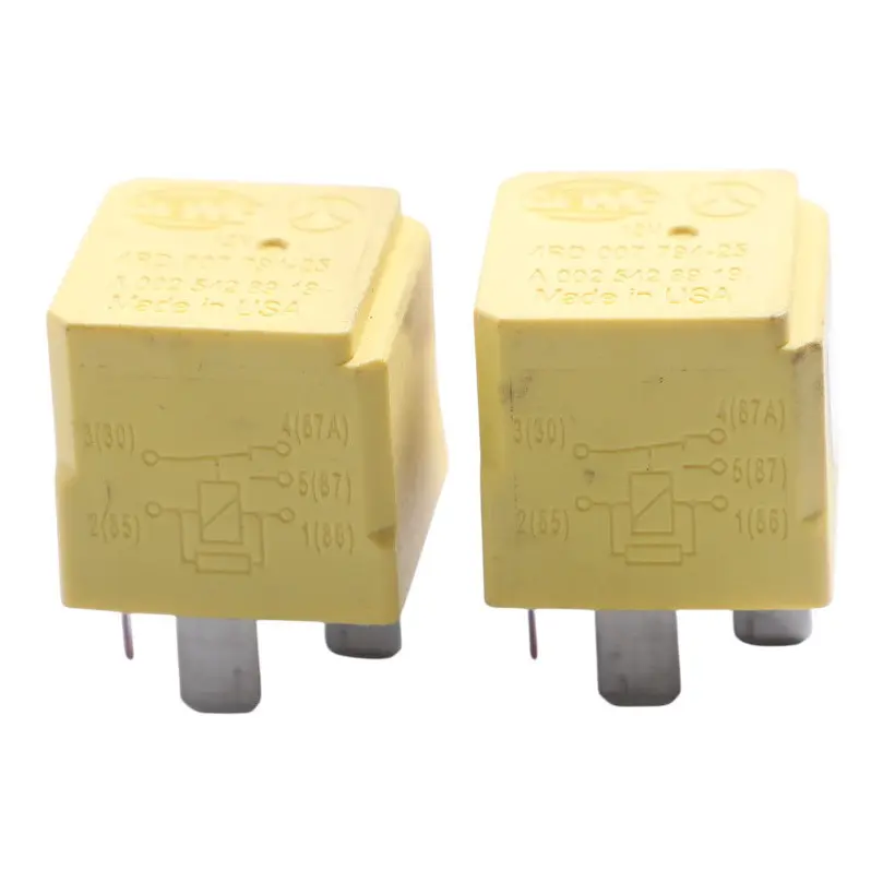 Mercedes W176 W246 Relè 5-Pin Giallo Hella 12V SET X2 - SKU A0025428919-1 - Numero di parte A0025428919