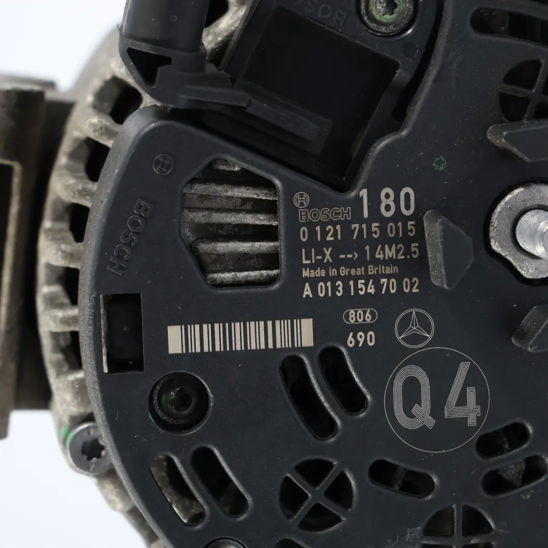 Mercedes W211 CLS C219 Alternator OM642 Diesel 14V 180A - SKU A0131547002 - Numer Części A0131547002