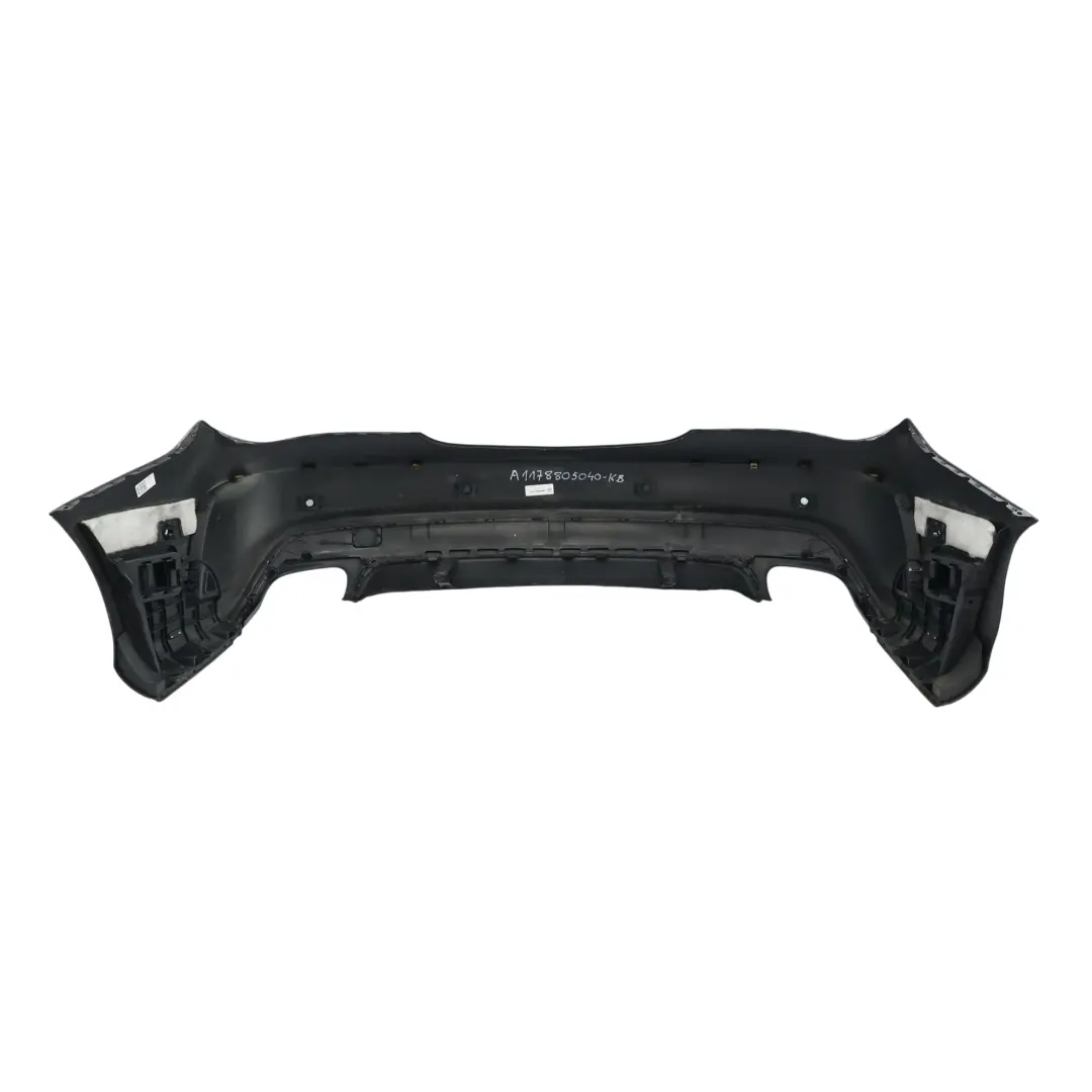 Bumper Trim Panel Cosmic Cosmos Black B13 to Mercedes C117 AMG Rear with Part number A1178805040 Mercedes C117 AMG Rear Bumper Trim Panel Cosmic Cosmos Black B13 - SKU A1178805040-KB - Part number A1178805040