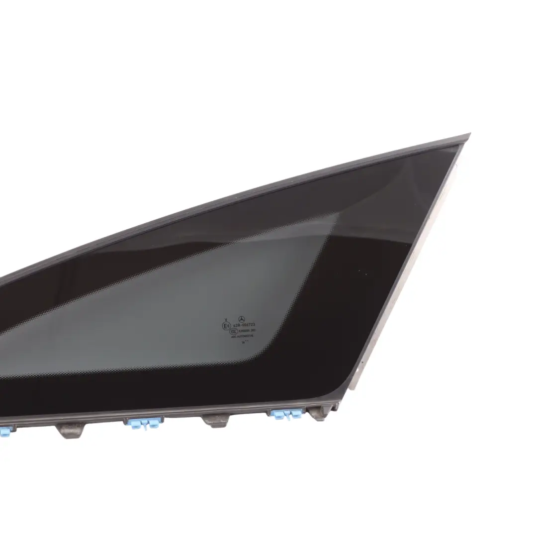 Quarter Side Window Fixed Glass Tinted Right O/S to Mercedes X118 Rear with Part number A1186700800 Mercedes X118 Rear Quarter Side Window Fixed Glass Tinted Right O/S - SKU A1186700800 - Part number A1186700800