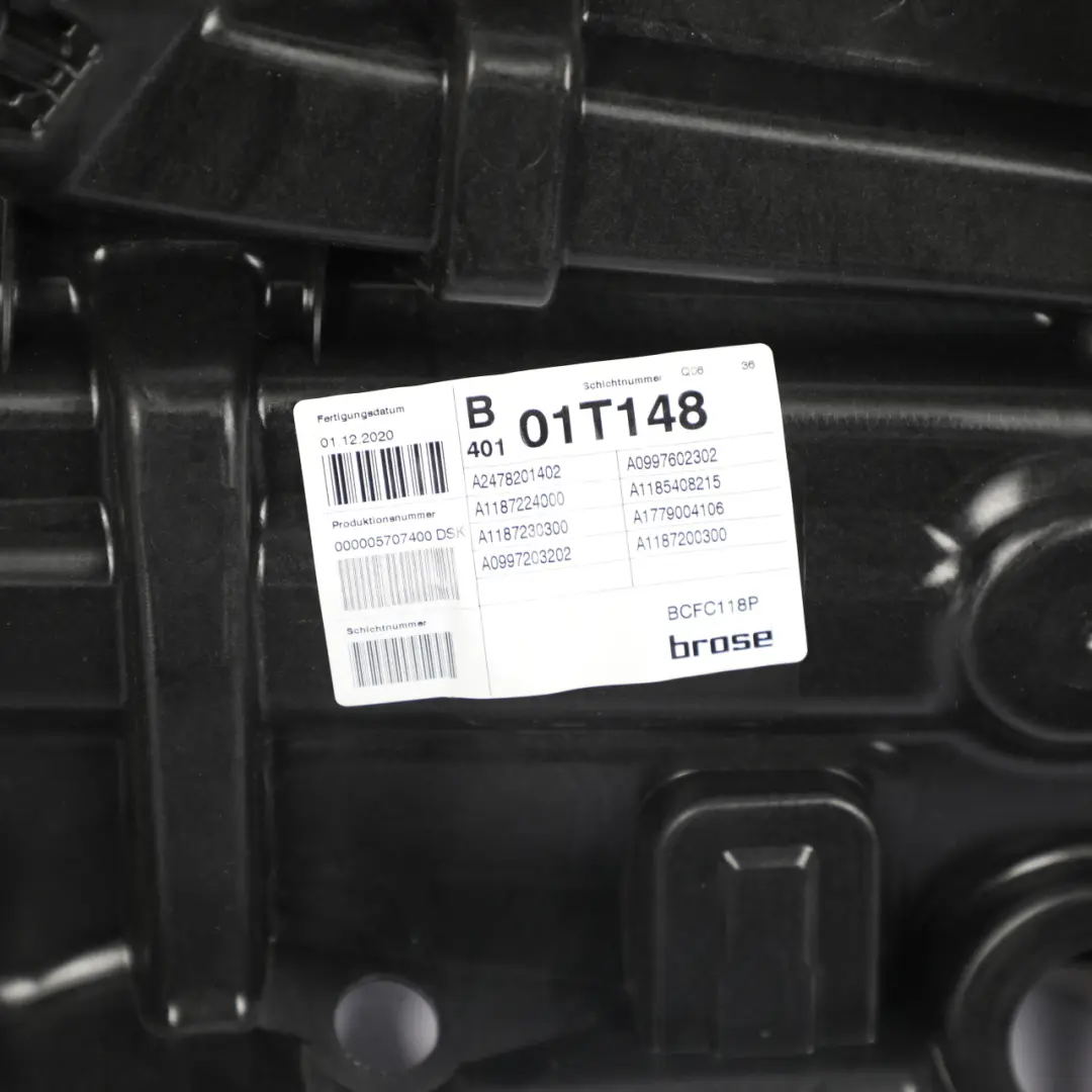 Mercedes C118 Front Door Window Regulator Panel Motor - SKU A1187200300 - Part number A1187200300