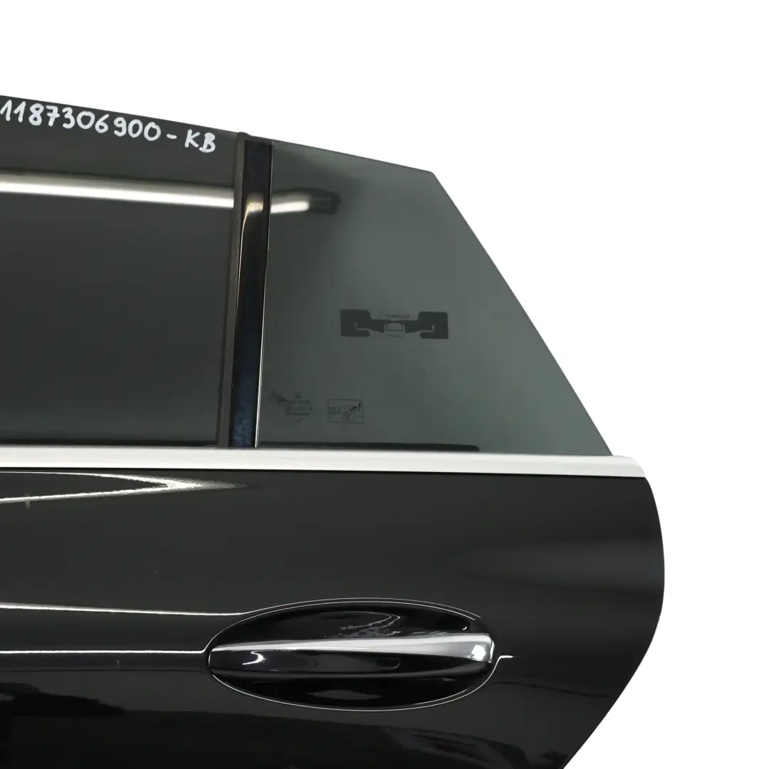 Door Rear Left N/S Kosmos Black Metallic - 191 to Mercedes CLA X118 with Part number A1187306900 Mercedes CLA X118 Door Rear Left N/S Kosmos Black Metallic - 191 - SKU A1187306900-KB - Part number A1187306900