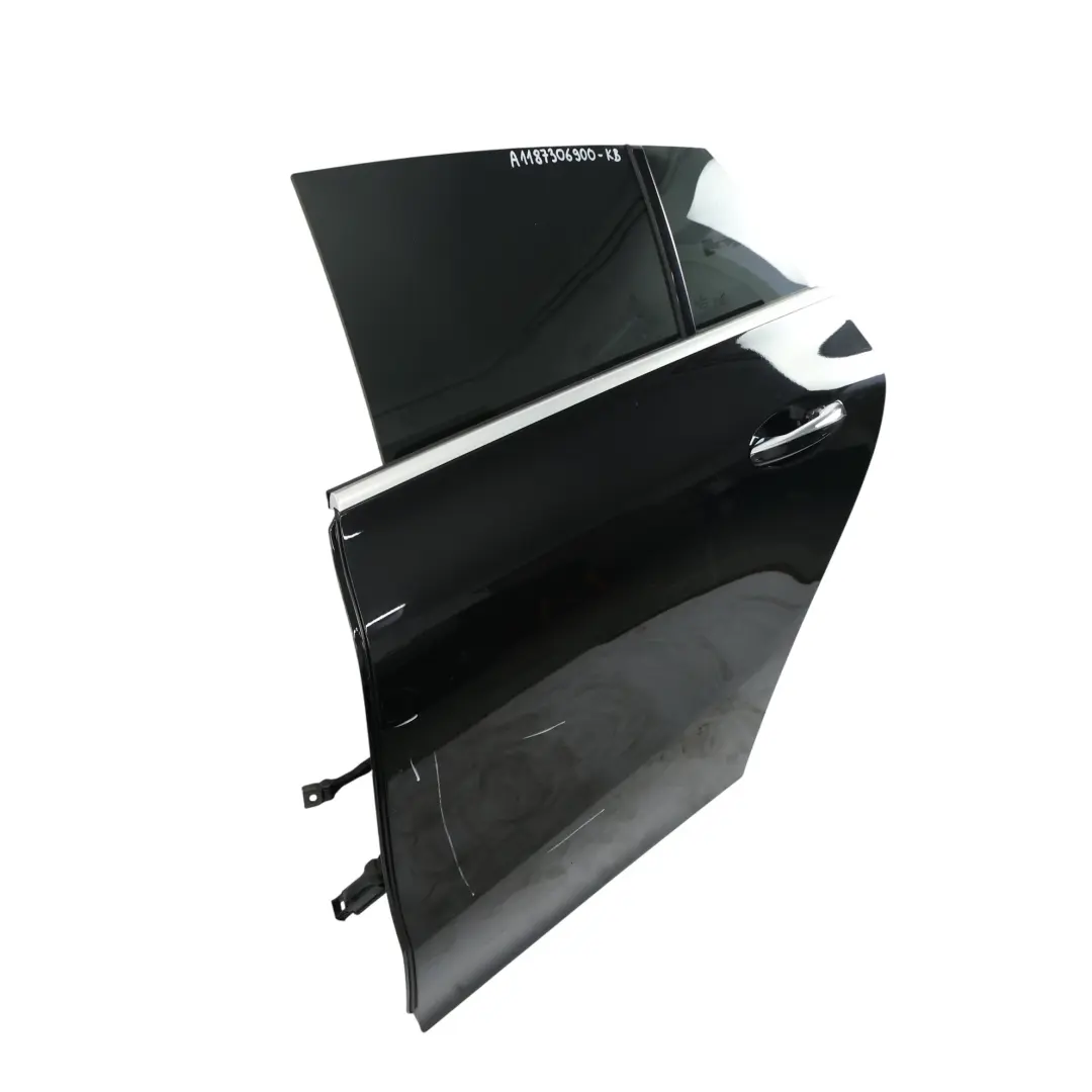 Door Rear Left N/S Kosmos Black Metallic - 191 to Mercedes CLA X118 with Part number A1187306900 Mercedes CLA X118 Door Rear Left N/S Kosmos Black Metallic - 191 - SKU A1187306900-KB - Part number A1187306900