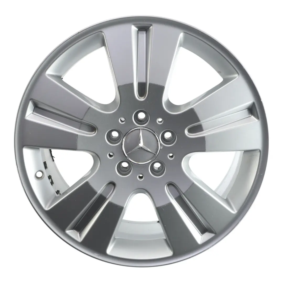 Silberne Leichtmetallfelge 18" 8J ET:60 5-Speichen für Mercedes ML W164 mit Teilenummer A1644014602 Mercedes ML W164 Silberne Leichtmetallfelge 18" 8J ET:60 5-Speichen - SKU A1644014602-1 - Teilenummer A1644014602