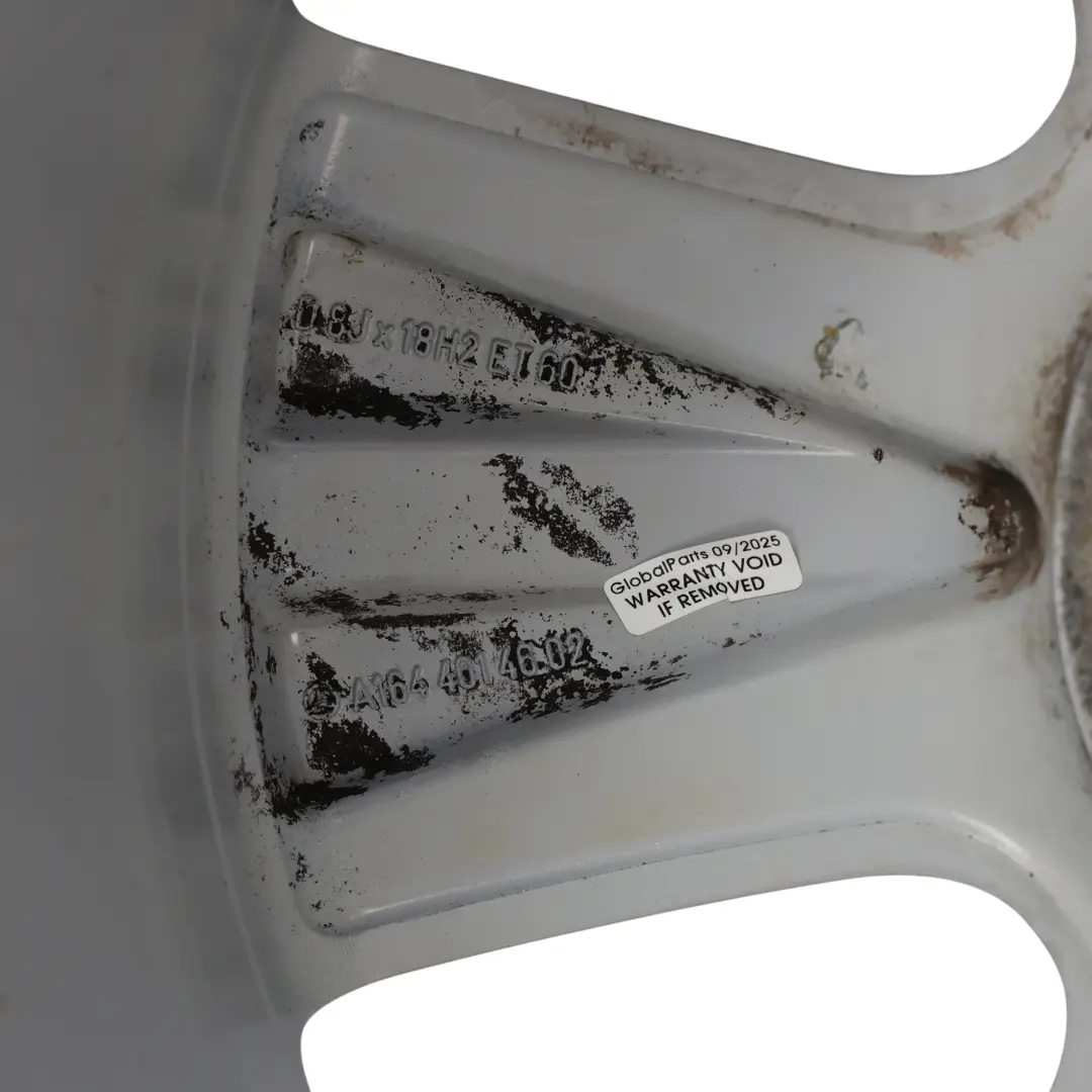 Mercedes ML W164 Silver Wheel Alloy Rim 18" 8J ET:60 5-Spoke - SKU A1644014602-4 - Part number A1644014602