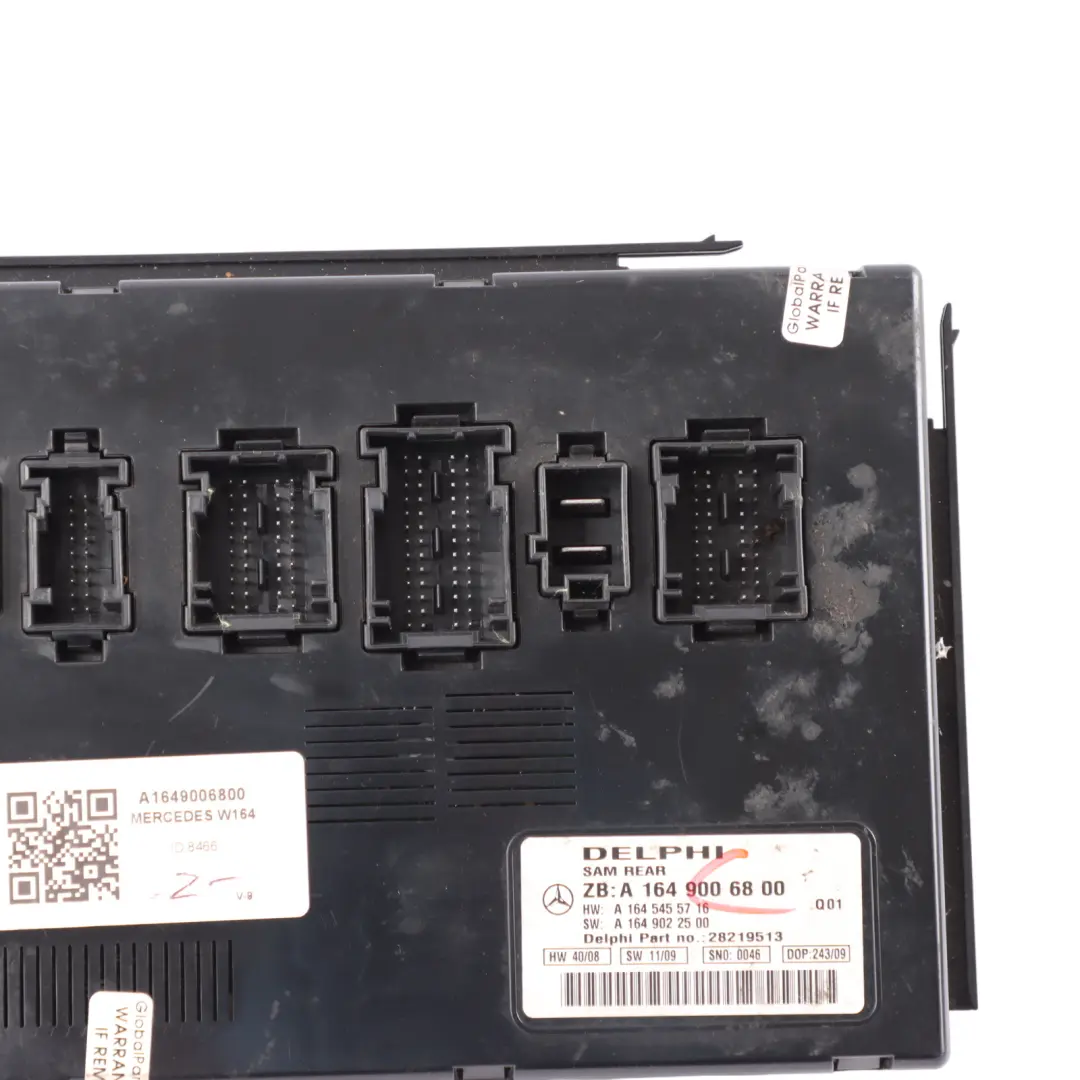 SAM Module Control Unit ECU to Mercedes ML W164 Rear with Part number A1649006800 Mercedes ML W164 Rear SAM Module Control Unit ECU - SKU A1649006800 - Part number A1649006800
