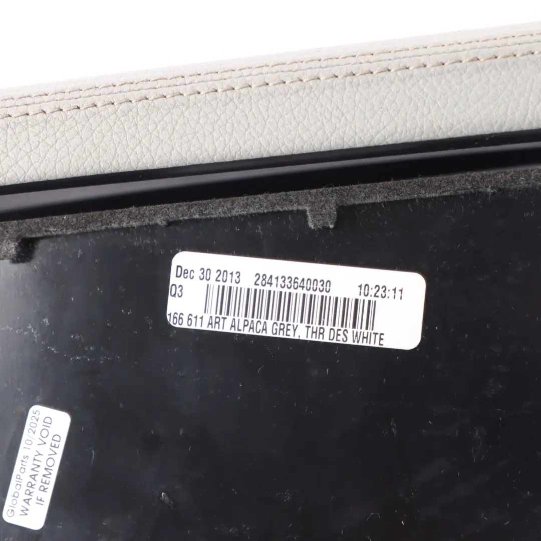 Mercedes ML W166 Centre Console Armrest Storage Tray Alpaca Grey - SKU A1666800919-1 - Part number A1666800919
