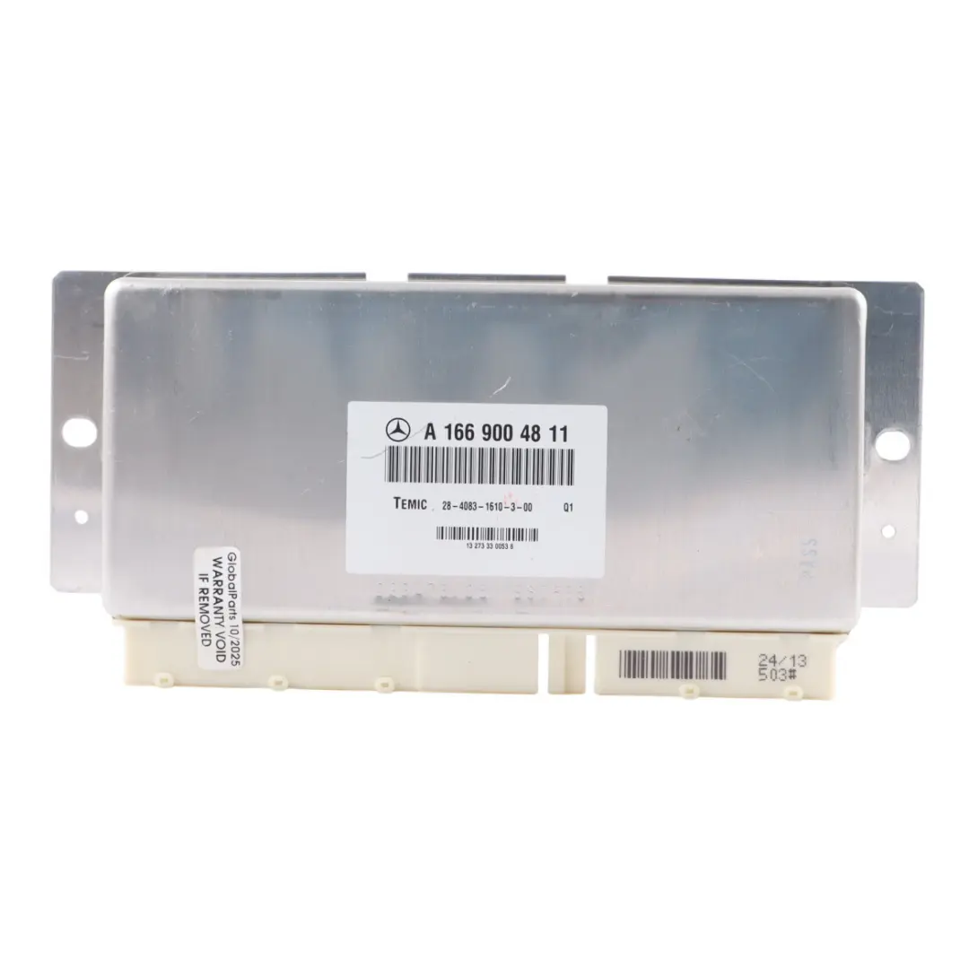 Suspension Control Unit Module ECU to Mercedes ML W166 GL X166 Air with Part number A1669004811 Mercedes ML W166 GL X166 Air Suspension Control Unit Module ECU - SKU A1669004811 - Part number A1669004811