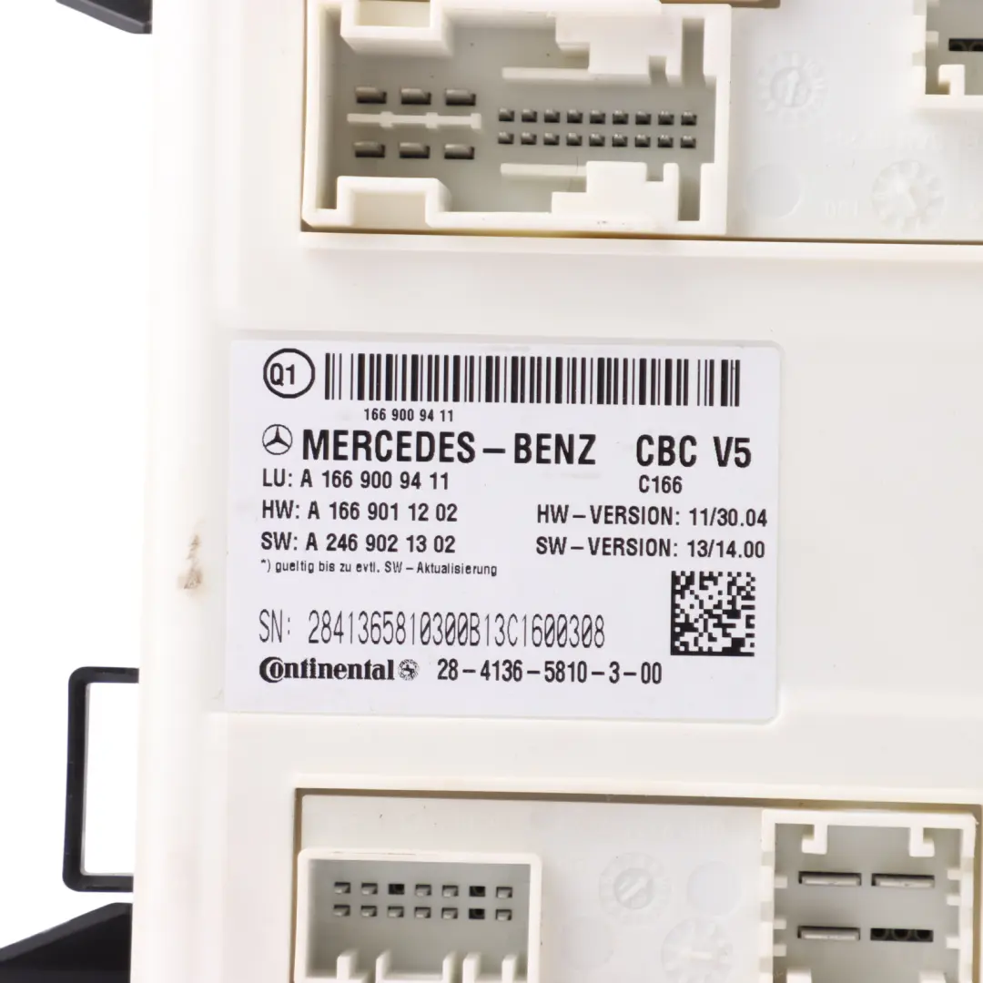 Mercedes ML W166 GL X166 Body Comfort Control Unit SAM Module ECU A2139003208 - SKU A1669009411 - Part number A1669009411