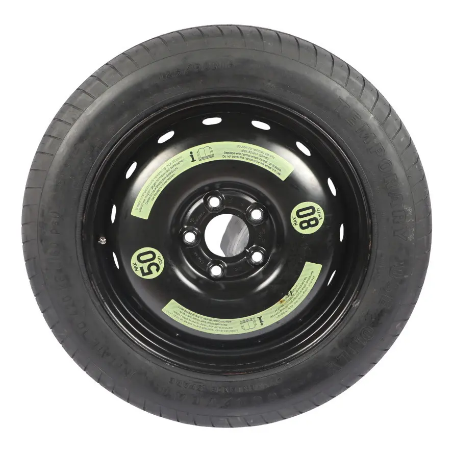 Ruota di scorta Mercedes W169 W245 Compact Acciaio R16 Pneumatico 125/90