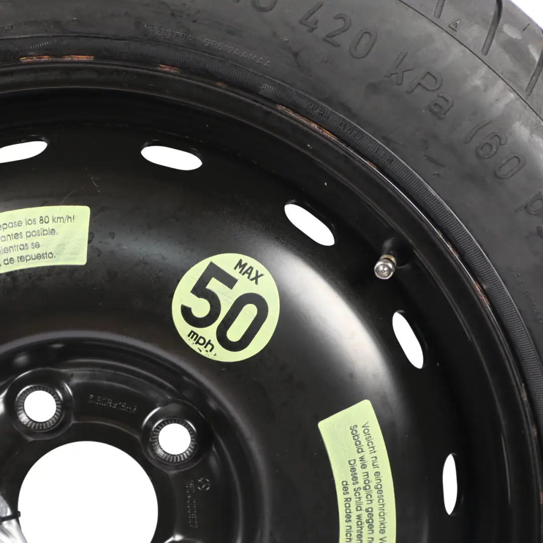 Ruota di scorta Mercedes W169 W245 Compact Acciaio R16 Pneumatico 125/90 per con numero di parte A1694000802 Ruota di scorta Mercedes W169 W245 Compact Acciaio R16 Pneumatico 125/90 - SKU A1694000802-2 - Numero di parte A1694000802