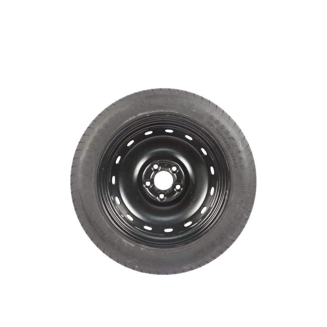 Rueda de repuesto Mercedes W169 W245 Compact Acero R16 Neumático 125/90 para con número de pieza A1694000802 Rueda de repuesto Mercedes W169 W245 Compact Acero R16 Neumático 125/90 - SKU A1694000802-2 - Número de pieza A1694000802