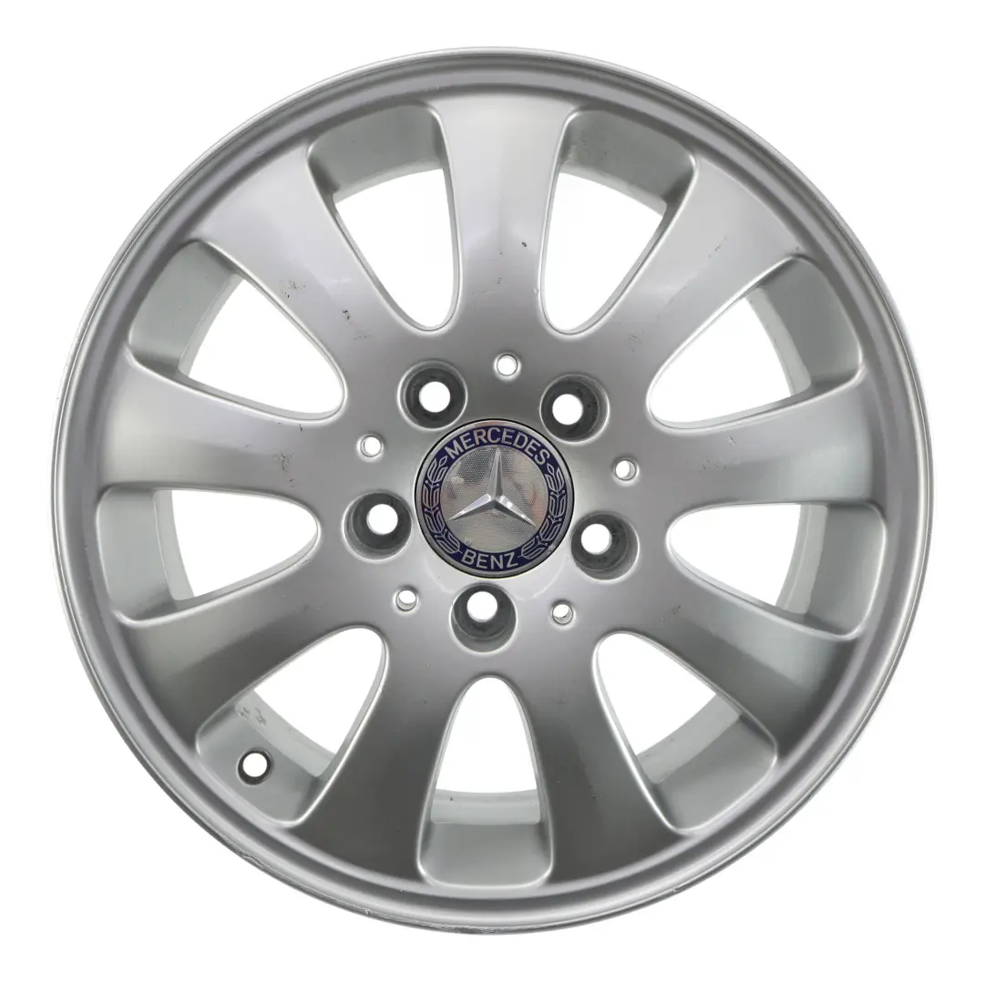 Alloy Wheel Rim 15" ET:44 6J to Mercedes W169 Silver with Part number A1694010002 Mercedes W169 Silver Alloy Wheel Rim 15" ET:44 6J - SKU A1694010002-1 - Part number A1694010002