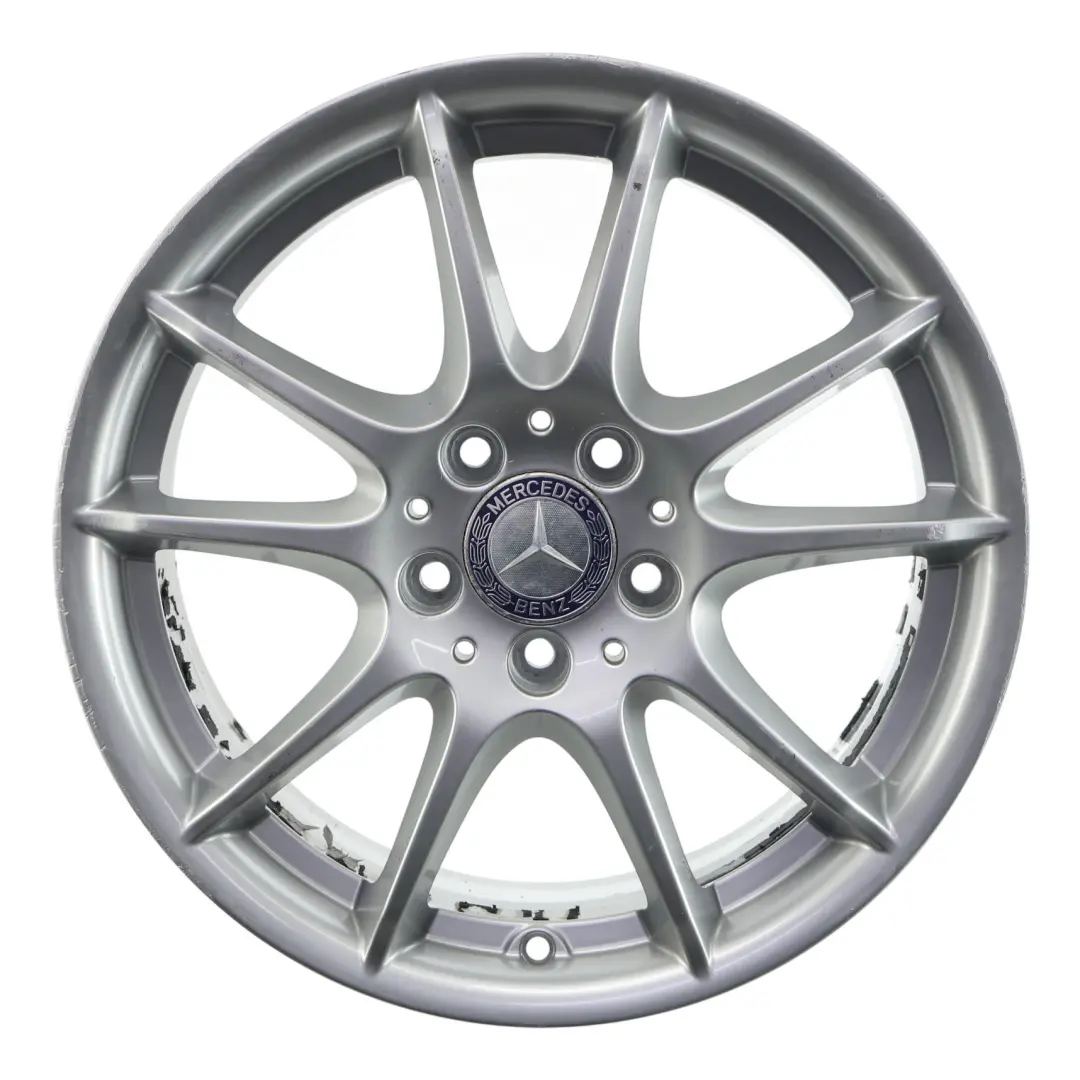 Rim Mercedes W169 W245 Silver Alloy 17" 7J ET:49 to Wheel with Part number A1694012602 Wheel Rim Mercedes W169 W245 Silver Alloy 17" 7J ET:49 - SKU A1694012602-3 - Part number A1694012602