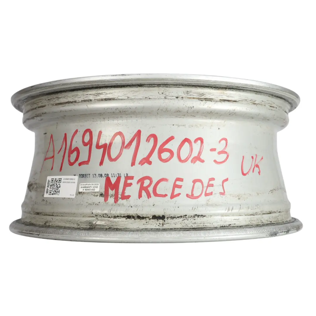Rim Mercedes W169 W245 Silver Alloy 17" 7J ET:49 to Wheel with Part number A1694012602 Wheel Rim Mercedes W169 W245 Silver Alloy 17" 7J ET:49 - SKU A1694012602-3 - Part number A1694012602