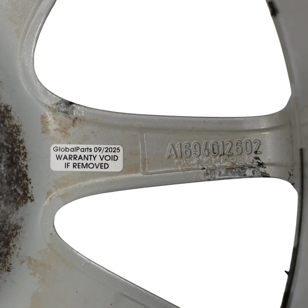 Rim Mercedes W169 W245 Silver Alloy 17" 7J ET:49 to Wheel with Part number A1694012602 Wheel Rim Mercedes W169 W245 Silver Alloy 17" 7J ET:49 - SKU A1694012602-3 - Part number A1694012602