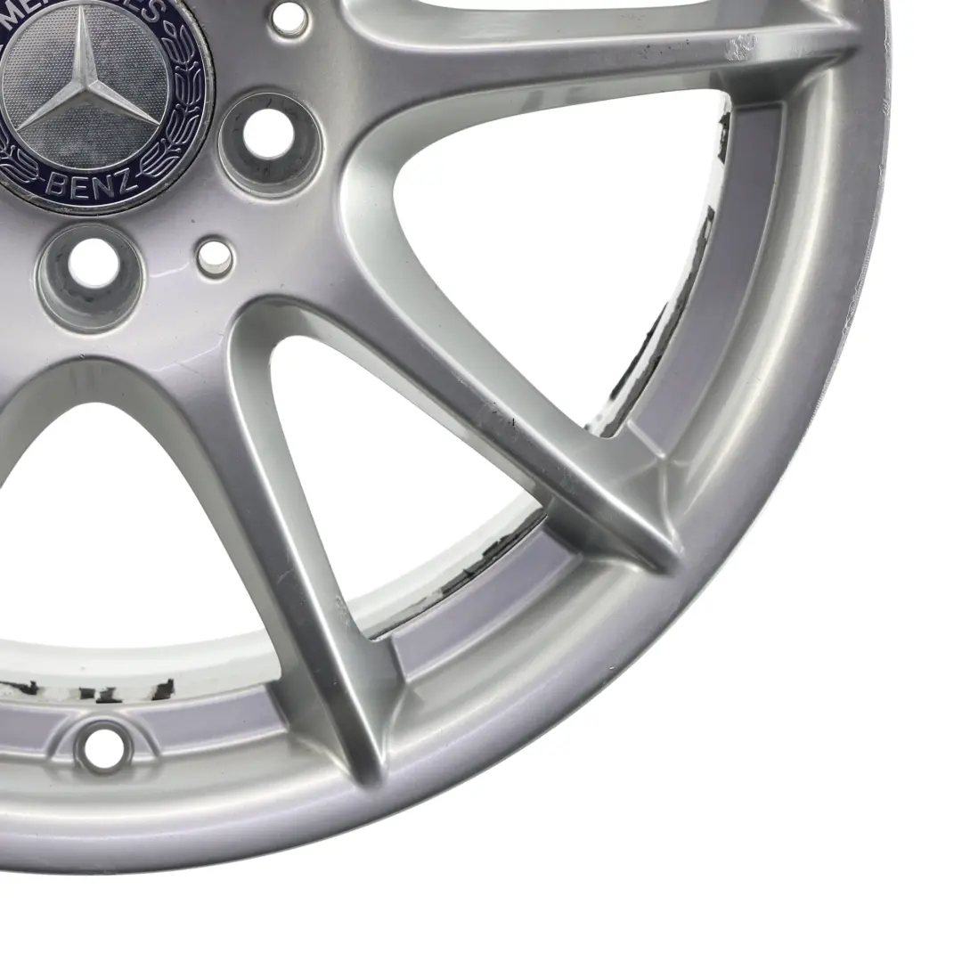 Rim Mercedes W169 W245 Silver Alloy 17" 7J ET:49 to Wheel with Part number A1694012602 Wheel Rim Mercedes W169 W245 Silver Alloy 17" 7J ET:49 - SKU A1694012602-3 - Part number A1694012602