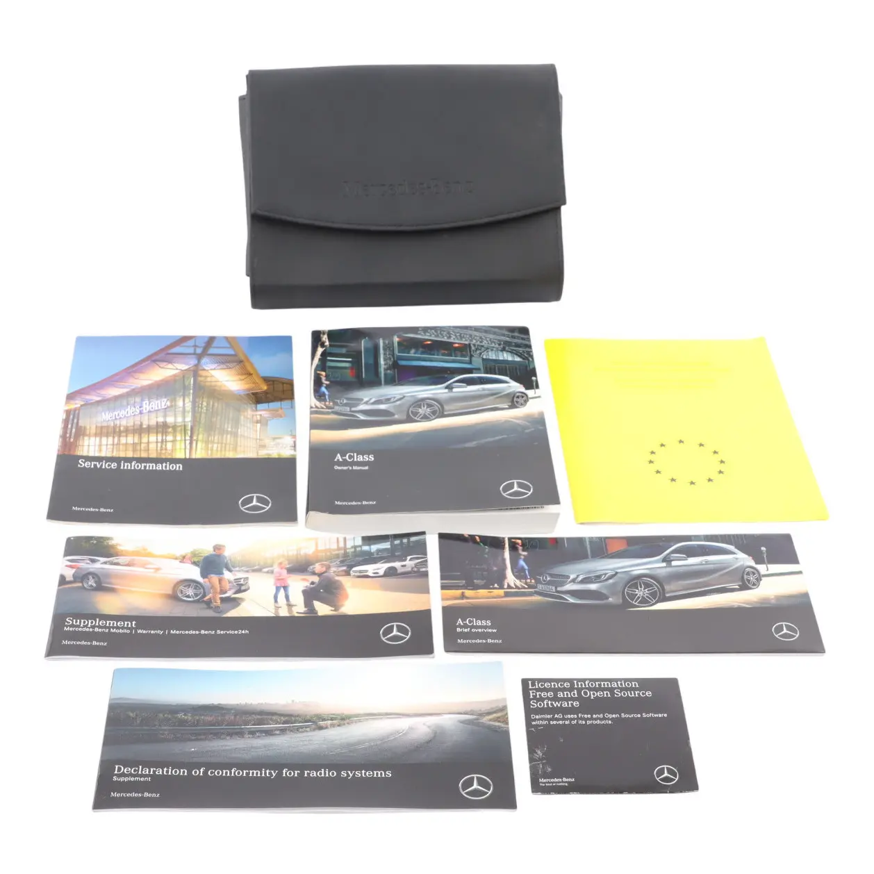 Mercedes W176 Owner's Handbook Licence Information CD Slipcase Pouch Case Wallet