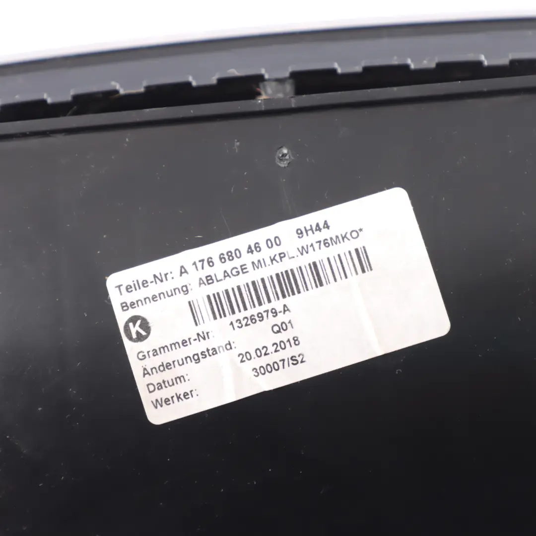 Front Centre Console Storage Trim Insert Tray Panel to Mercedes W176 with Part number A1766804600 Mercedes W176 Front Centre Console Storage Trim Insert Tray Panel - SKU A1766804600 - Part number A1766804600