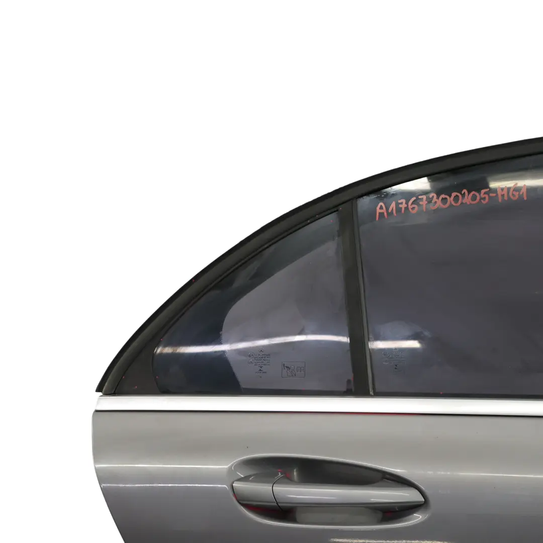 Door Rear Right O/S A-Class Mountain Grey Metallic - 787 to Mercedes W176 with Part number A1767300205 Mercedes W176 Door Rear Right O/S A-Class Mountain Grey Metallic - 787 - SKU A1767300205-MG1 - Part number A1767300205