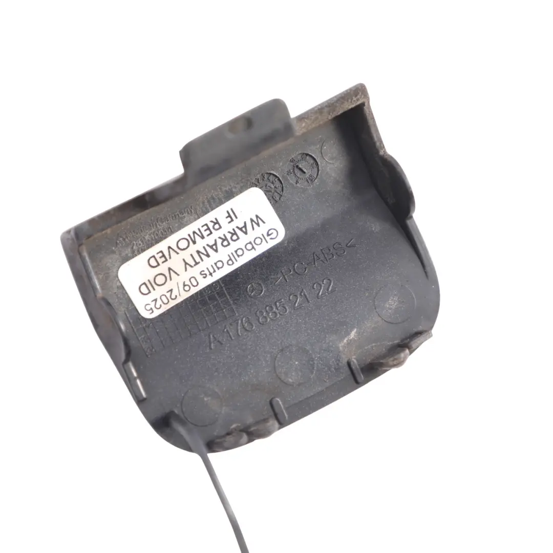 Bumper Towing Eye Hook Cover Flap Mountain Grey Metallic-787 to Mercedes W176 Rear with Part number A1768852122 Mercedes W176 Rear Bumper Towing Eye Hook Cover Flap Mountain Grey Metallic-787 - SKU A1768852122-MG - Part number A1768852122