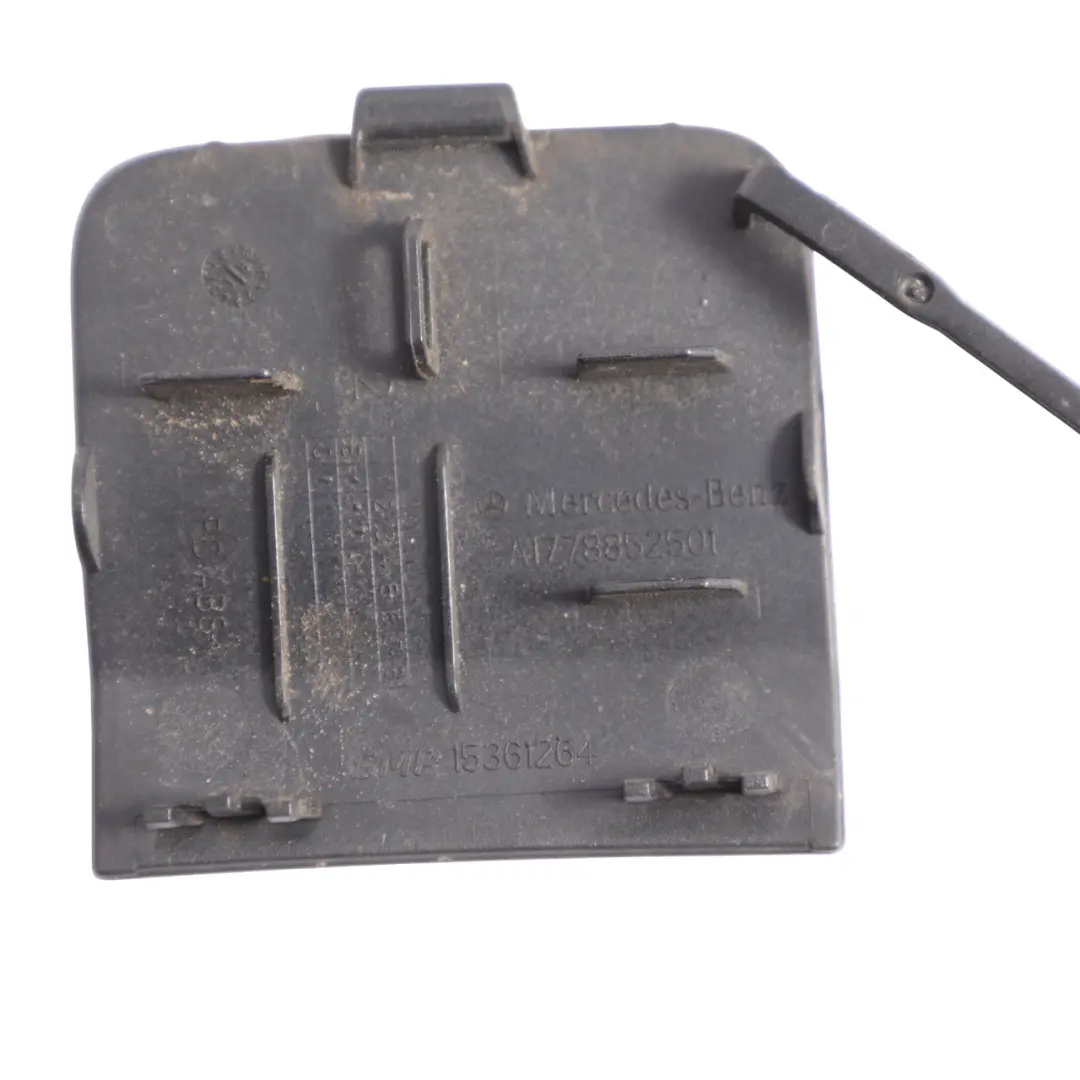 Bumper Flap Towing Eye Cover Kosmos Black - 191 to Mercedes W177 Rear with Part number A1778852501 Mercedes W177 Rear Bumper Flap Towing Eye Cover Kosmos Black - 191 - SKU A1778852501-KB - Part number A1778852501