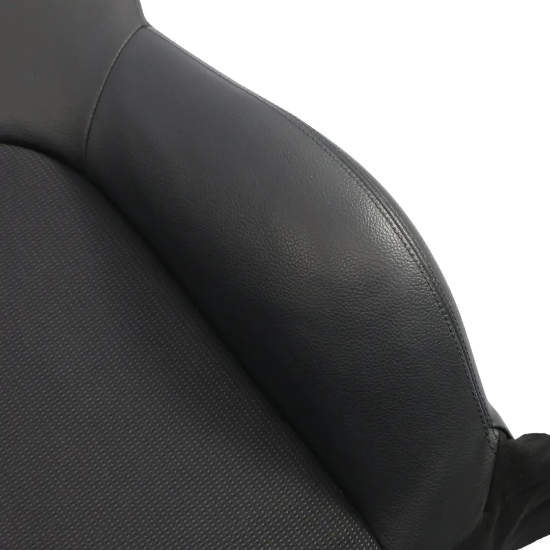 Mercedes CL203 Seat Backrest Front Left N/S Covering Black Leather - SKU A2039107747-4 - Part number A2039107747