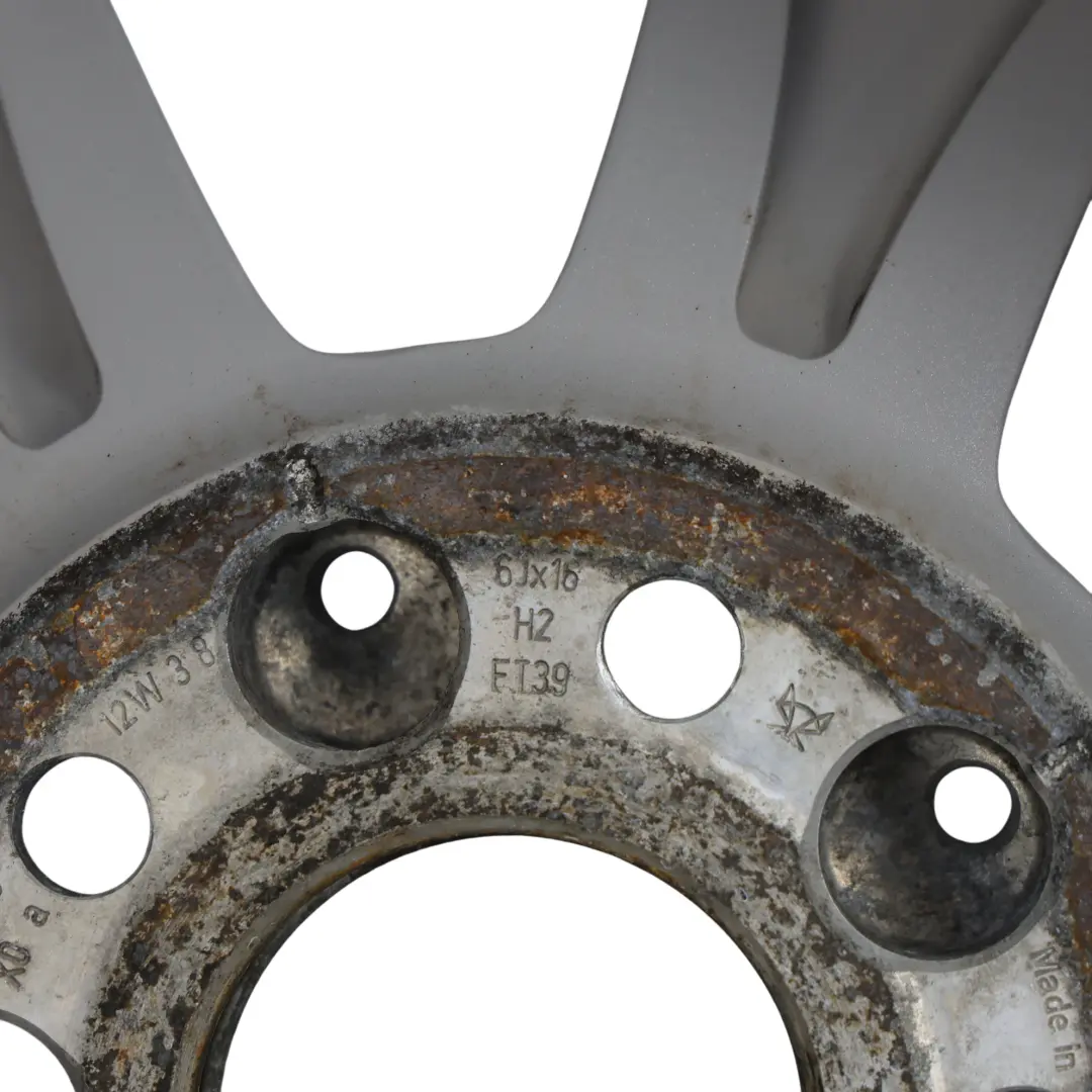 Mercedes W204 Cerchio in lega argento 7 razze 16" 6J ET:39 - SKU A2044011002-2 - Numero di parte A2044011002