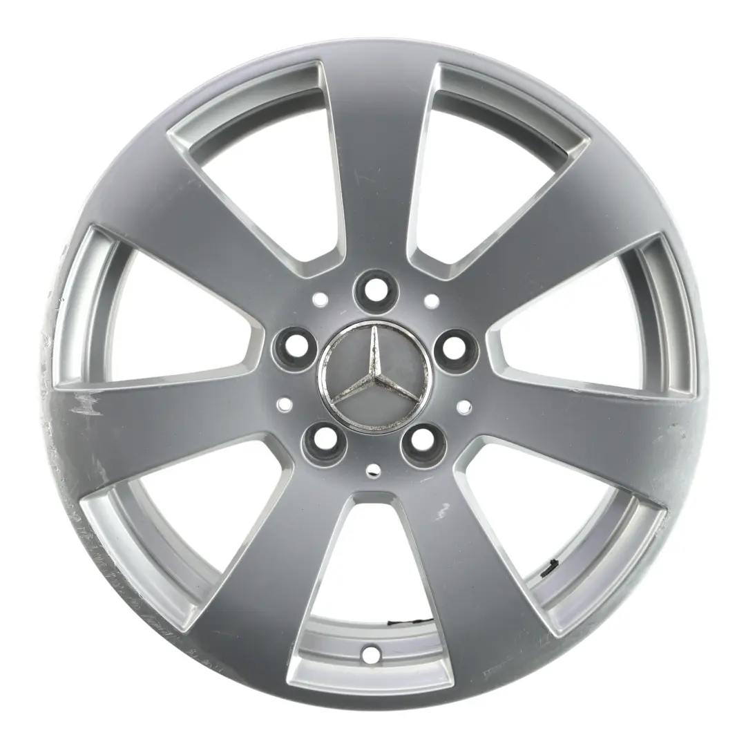 Mercedes W204 Llanta Aleación Plateada 7 Agujeros 16" ET:43 7J - SKU A2044011102-1 - Número de pieza A2044011102