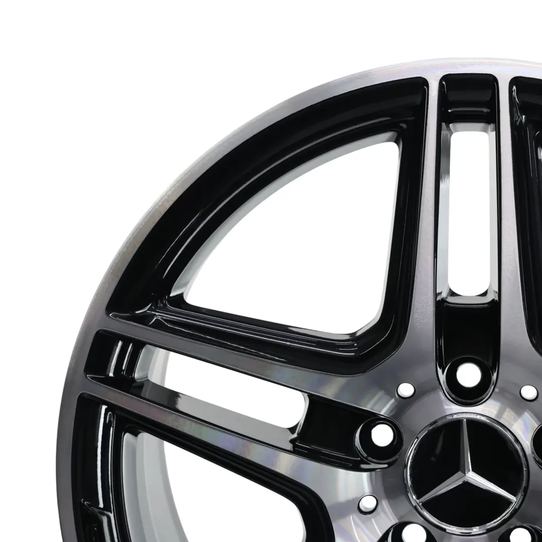 Mercedes W204 AMG Wheel Alloy Rim Black 5-Double Spoke 18" ET:50 8J - SKU A2044014102 - Part number A2044014102