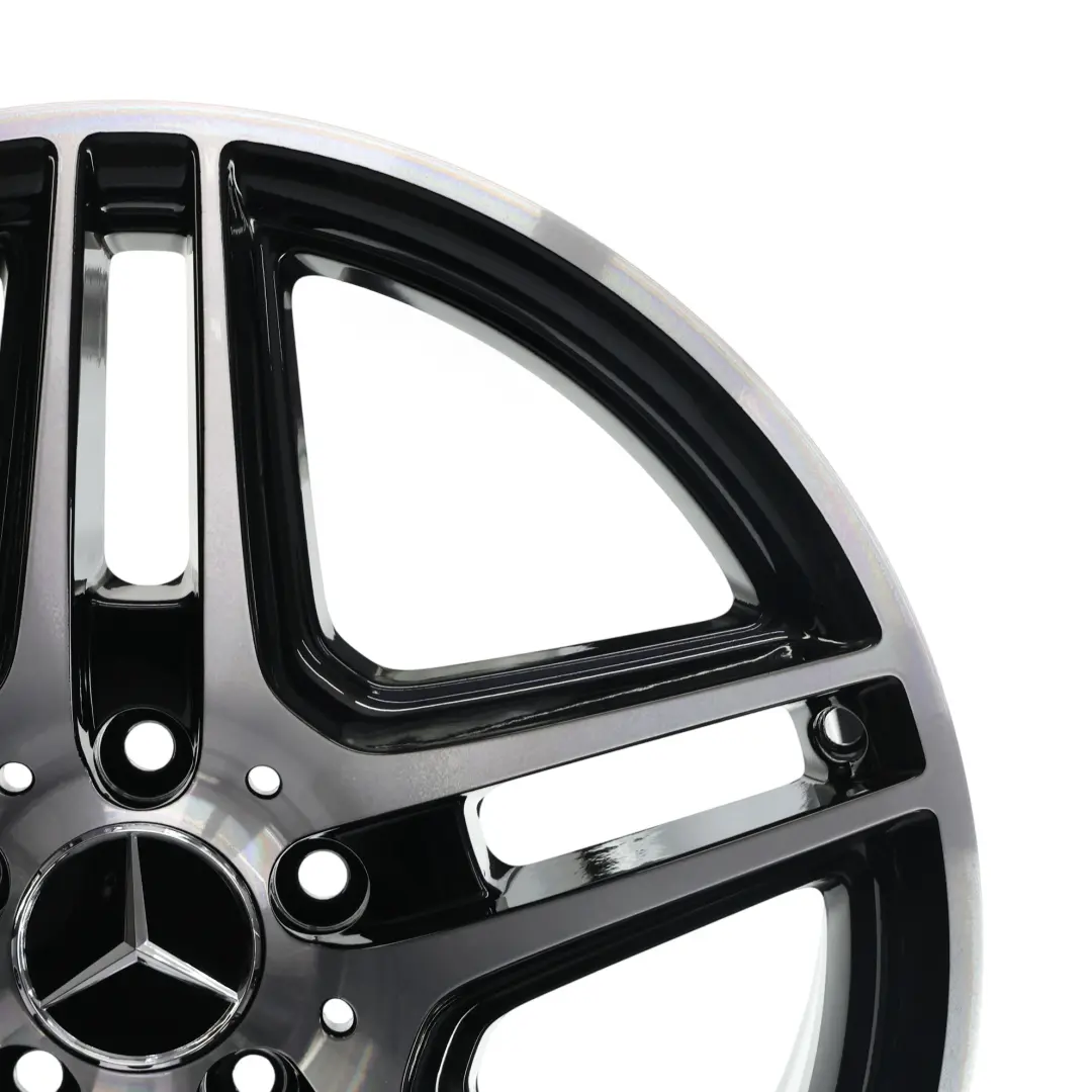 Mercedes W204 AMG Nero Cerchio In Lega A 5 Doppie Razze 18" ET:50 8J - SKU A2044014102 - Numero di parte A2044014102