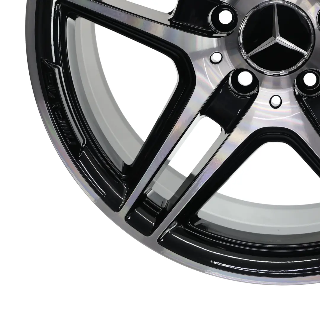 Llanta Aleación Negra 5 Radios Dobles 18" ET:50 8J para Mercedes W204 AMG con número de pieza A2044014102 Mercedes W204 AMG Llanta Aleación Negra 5 Radios Dobles 18" ET:50 8J - SKU A2044014102 - Número de pieza A2044014102