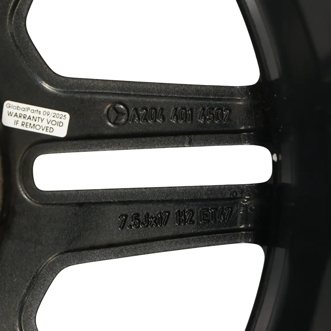 Rim Alloy Grey 17" ET:47 7.5J 6 Double Spoke to Mercedes W204 AMG Wheel with Part number A2044014502 Mercedes W204 AMG Wheel Rim Alloy Grey 17" ET:47 7.5J 6 Double Spoke - SKU A2044014502-9 - Part number A2044014502