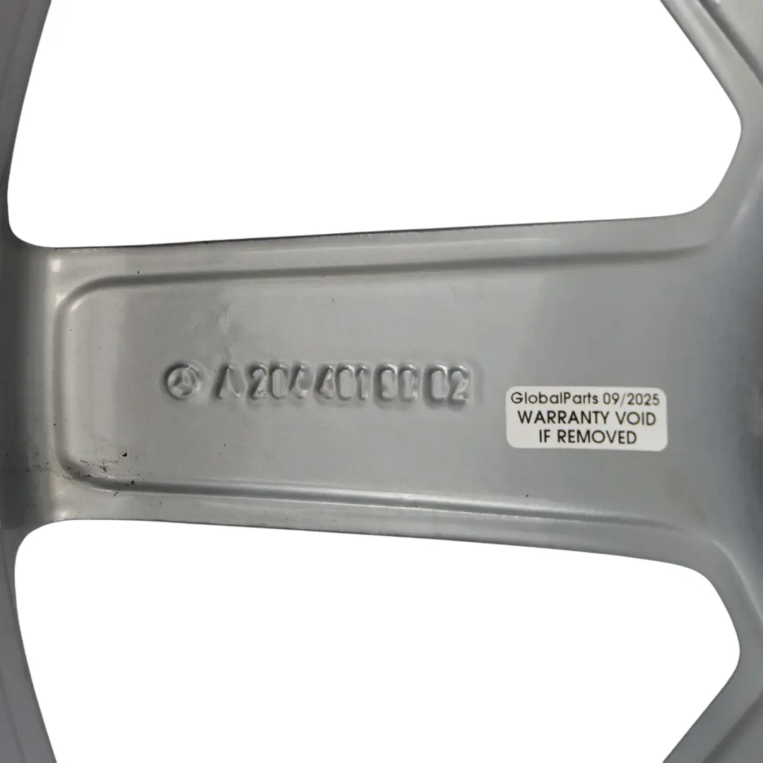 Mercedes W204 7-Spoke Front Alloy Wheel Rim 18" 8J ET:50 - SKU A2044019802-1 - Part number A2044019802