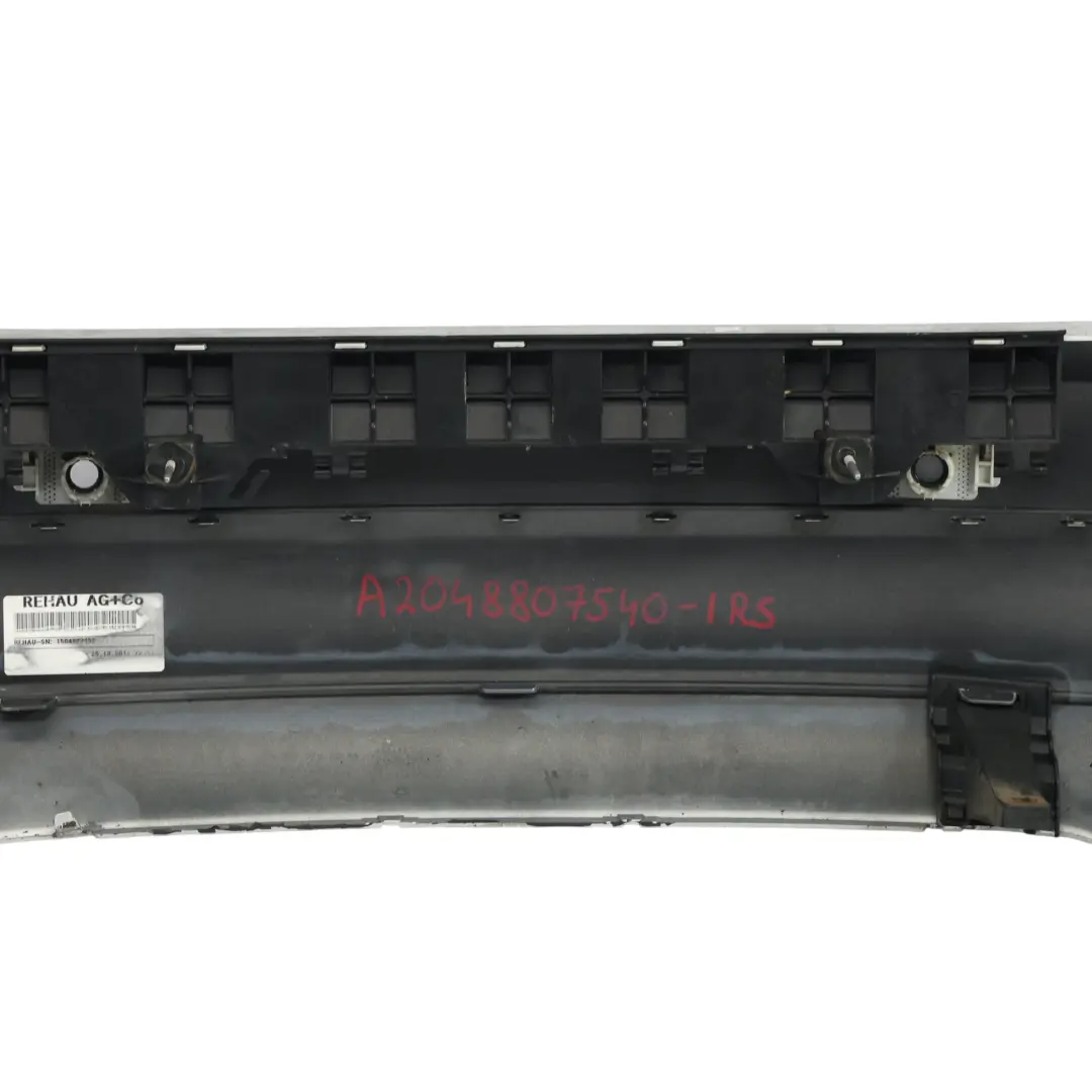 Bumper Avantgarde Trim Panel Iridium Silver Metallic - 775 to Mercedes W204 Rear with Part number A2048807540 Mercedes W204 Rear Bumper Avantgarde Trim Panel Iridium Silver Metallic - 775 - SKU A2048807540-IRS - Part number A2048807540