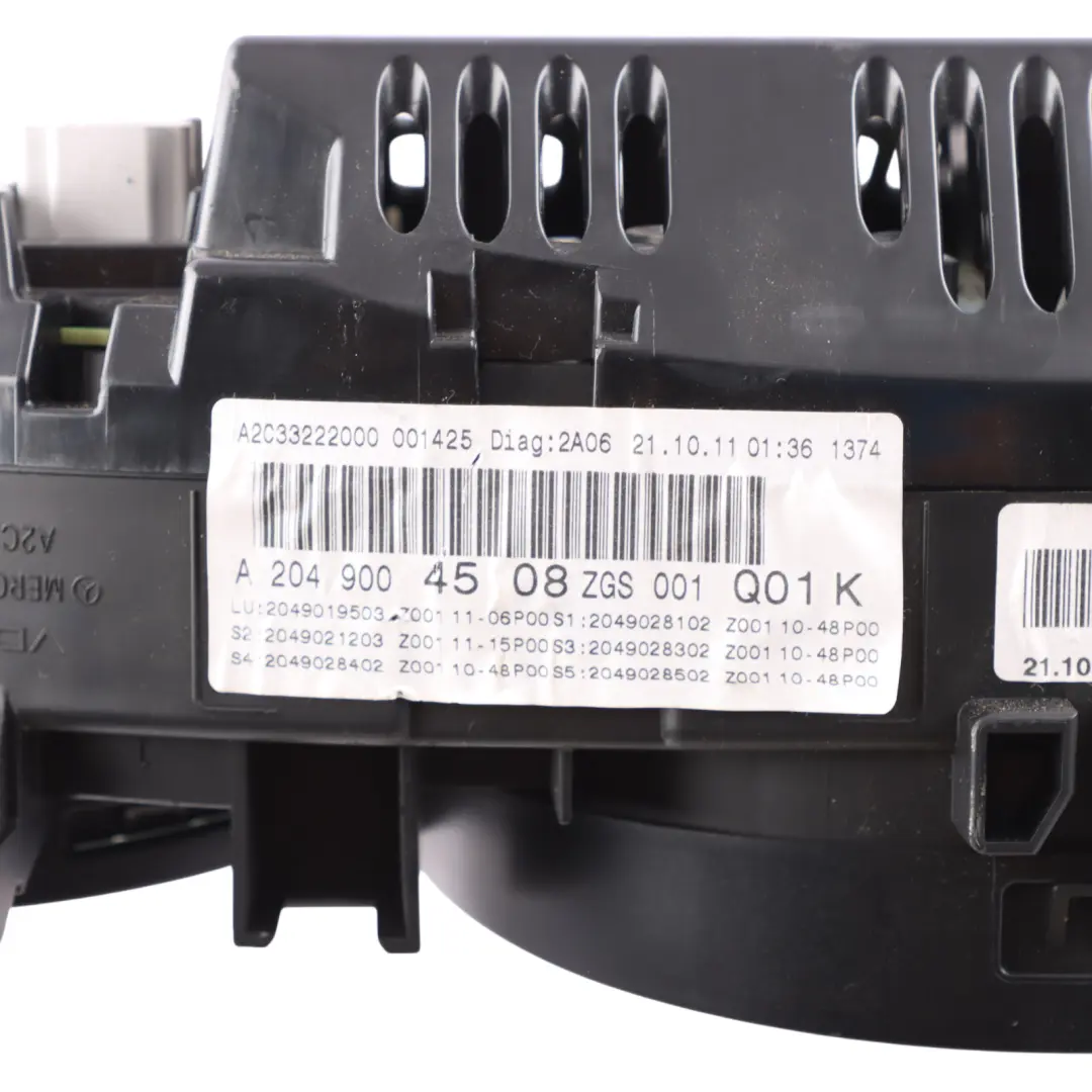 Mercedes W204 Diesel Instrument Cluster Speedo Clocks Manual - SKU RHD-A2049004508 - Part number A2049004508