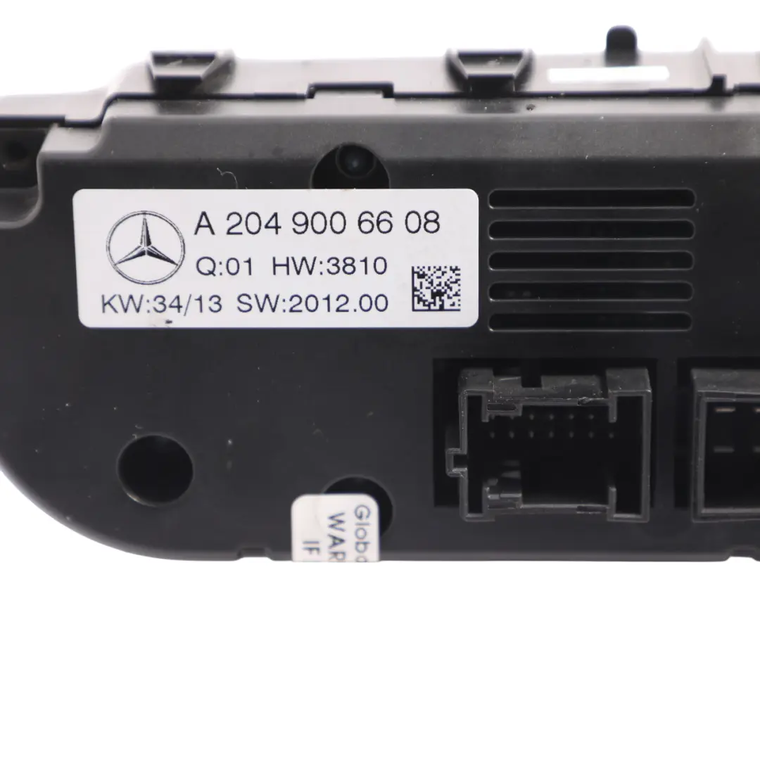 Conditioning Unit Control Switch Panel Module to Mercedes W204 Air with Part number A2049006608 Mercedes W204 Air Conditioning Unit Control Switch Panel Module - SKU A2049006608-1 - Part number A2049006608