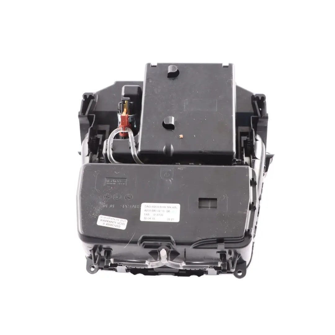 Mercedes W205 Console centrale intérieure, plateau noir brillant - SKU A2056800210 - Numéro de pièce A2056800210
